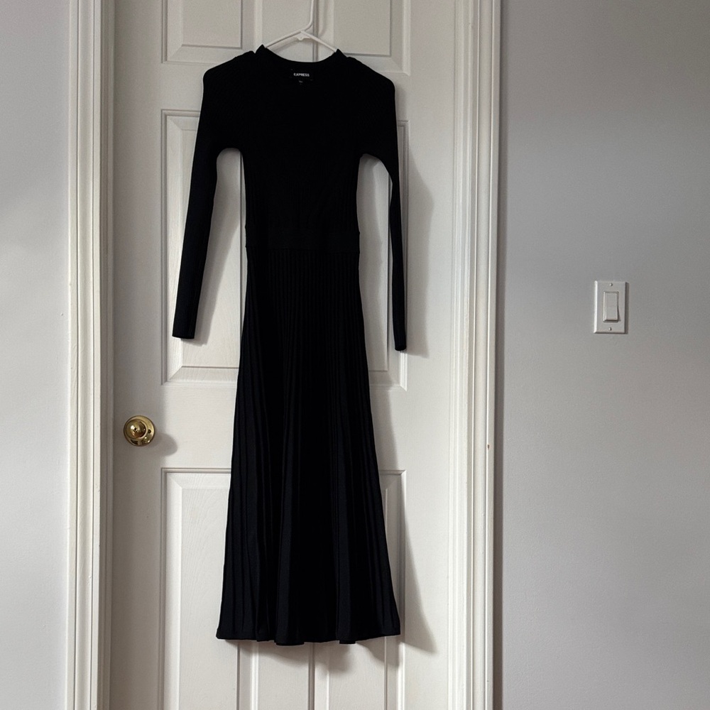 Express Black Long Sleeve Dress